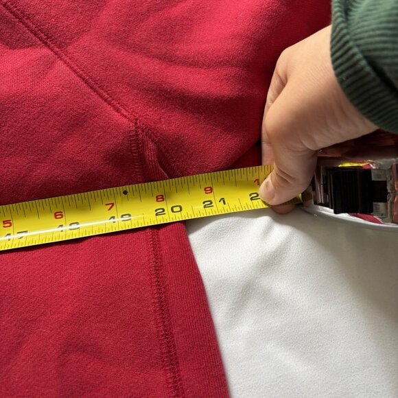 Vintage 90s Y2K Aeropostale Womans Size Medium Cropped Sweatshirt Tie Front Red - Picture 5 of 8